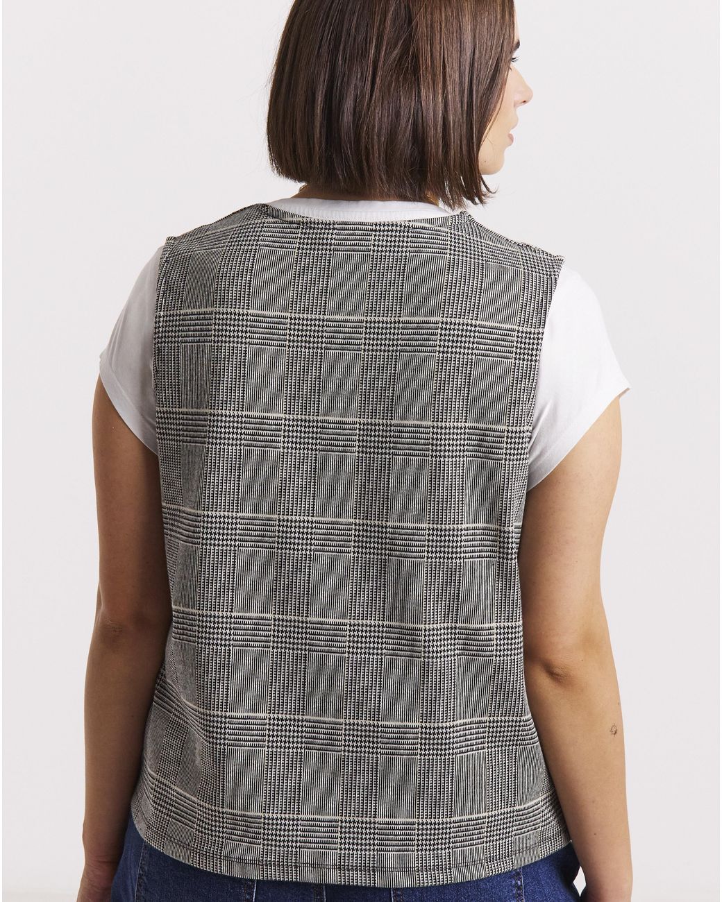 Simply Be Gray Button Through Jersey Waistcoat