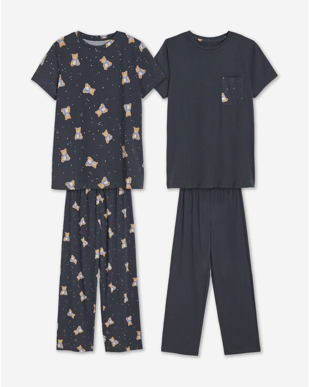 Pretty Secrets Blue Value Bear Print 2 Pack Pyjamas