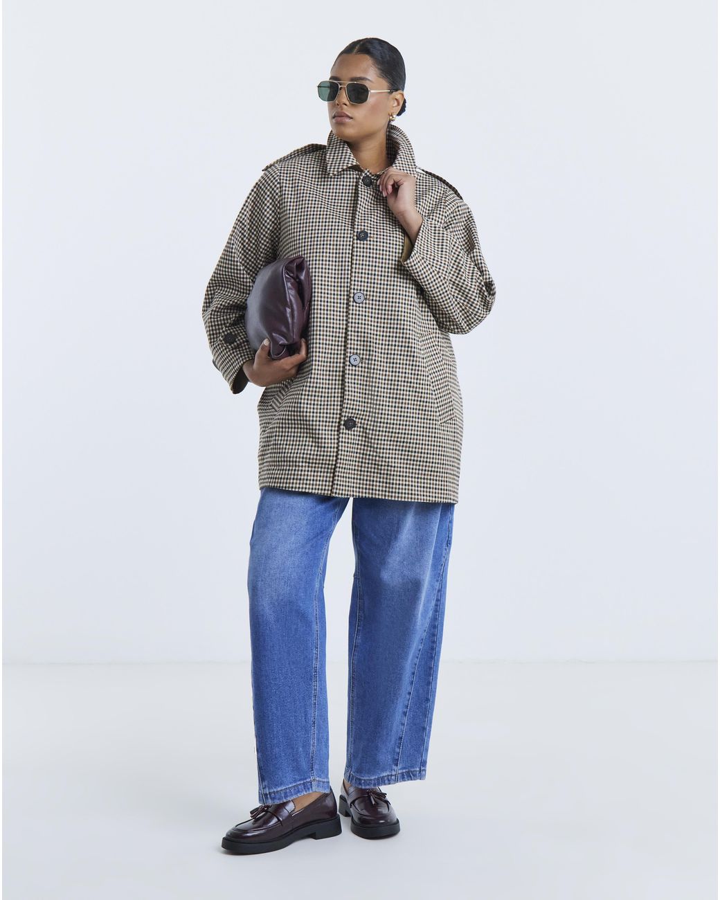 Simply Be Blue Reversible Mod Coat