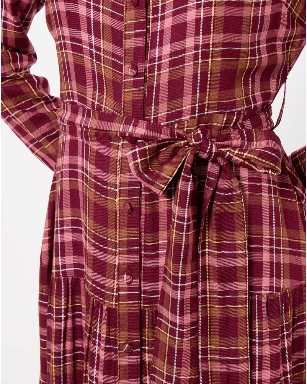 Joe Browns Red Petite Check Maxi Dress