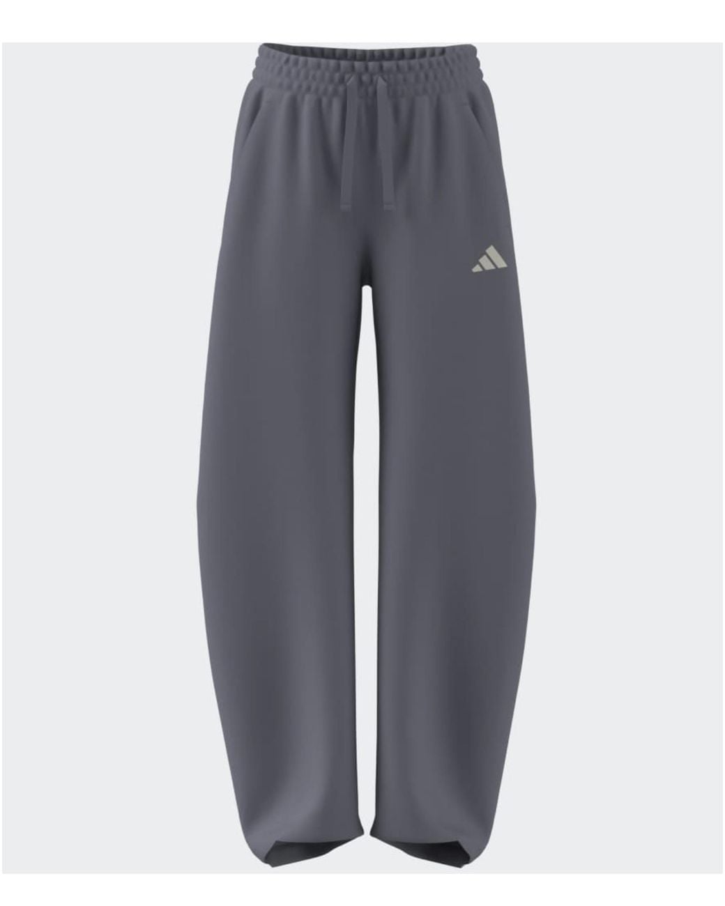 Adidas Gray 3 Stripes Studio Barrel Leg Pants