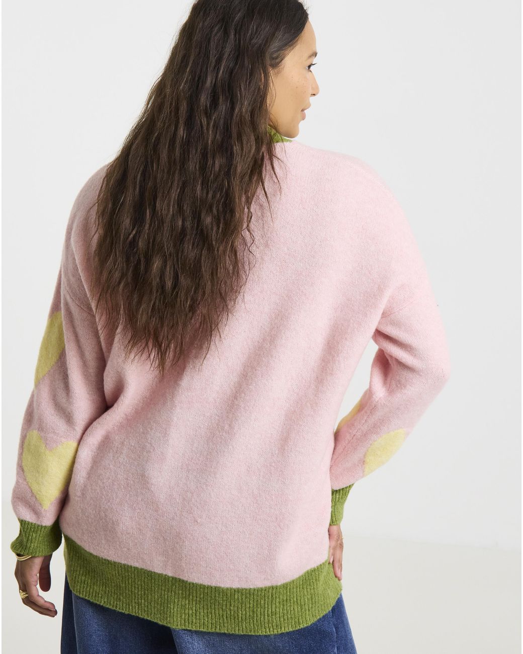 Simply Be Blue Sponge Heart Cardigan