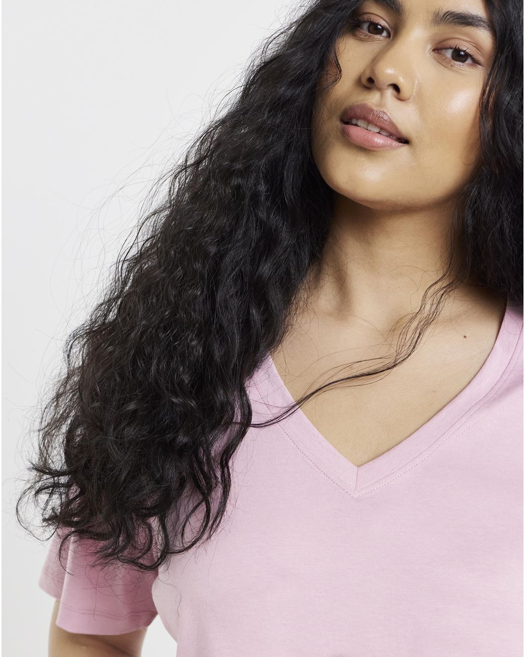 Simply Be Pink 5 Pack V Neck T-Shirts