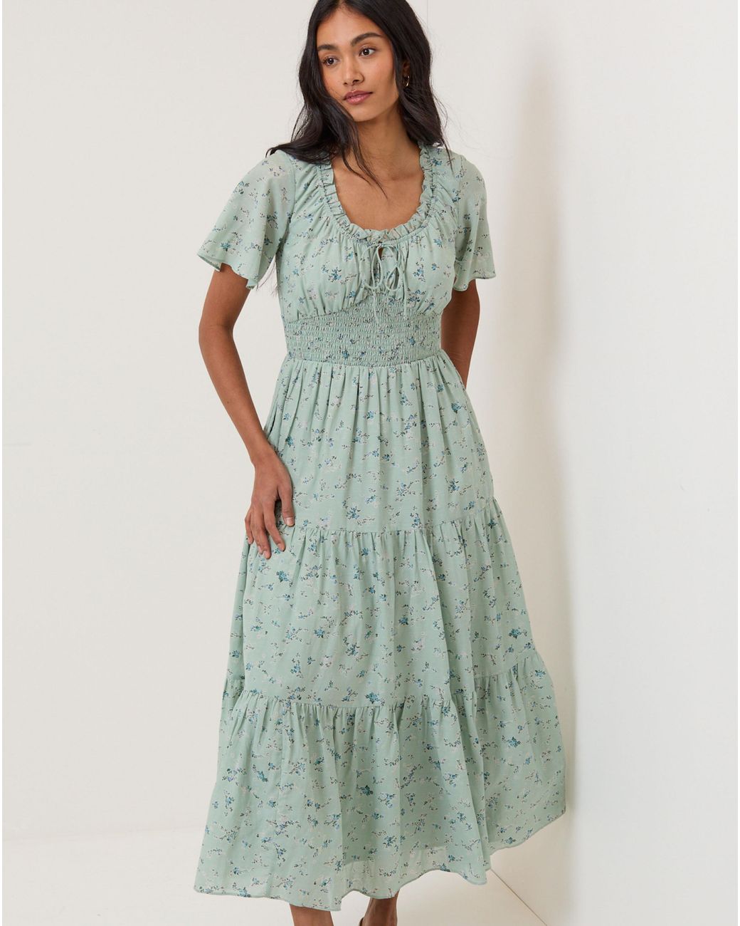 Nobody's Child Green Nc Caliope Midi Dress
