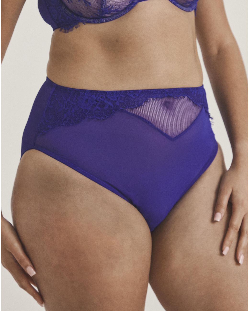 Pretty Secrets Purple Lace Full Briefs