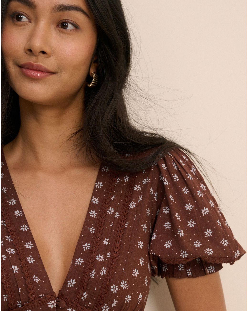 Nobody's Child Natural Nobodys Child Frances Midi Dress