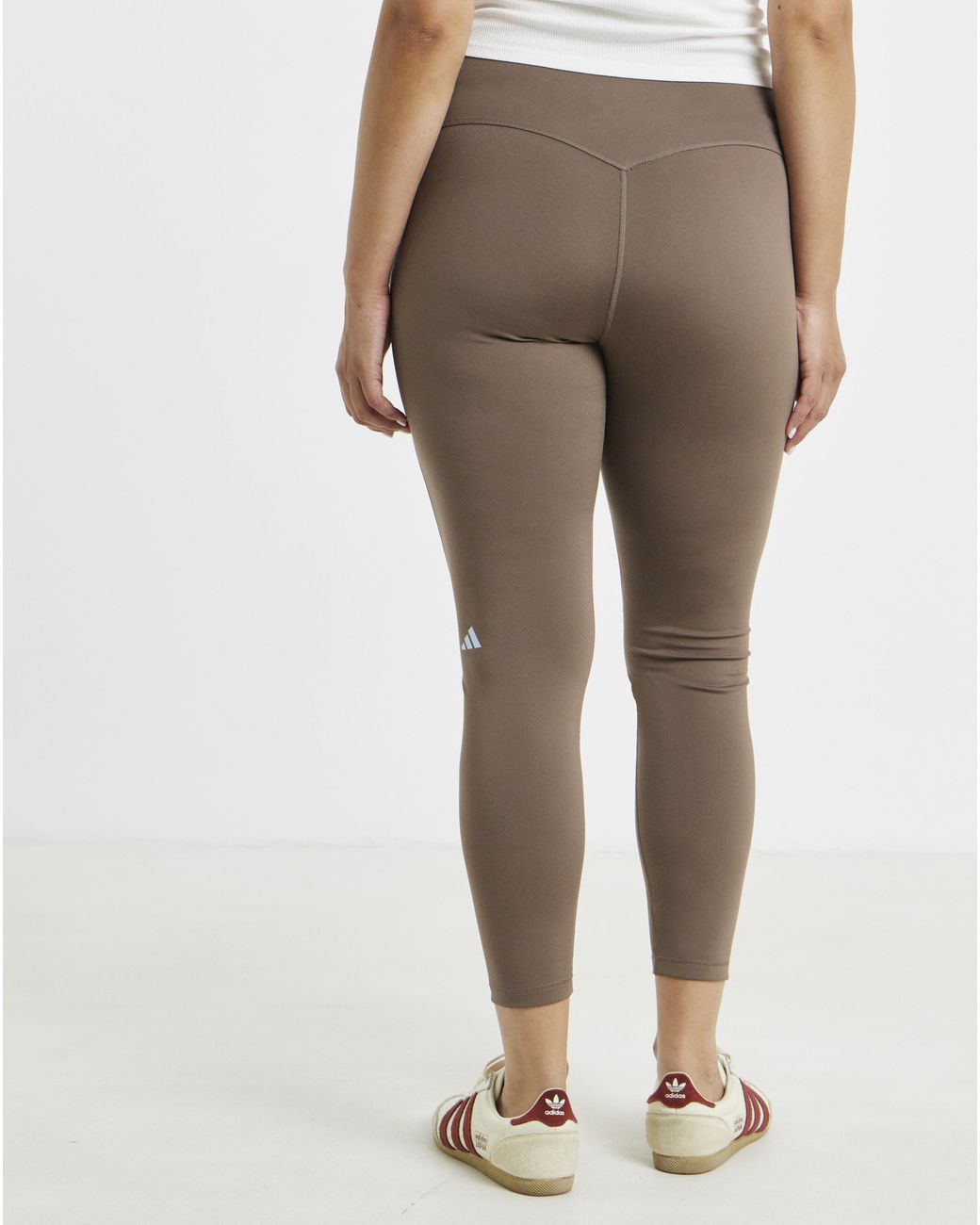 Adidas Gray 3 Stripe Cross Over Legging