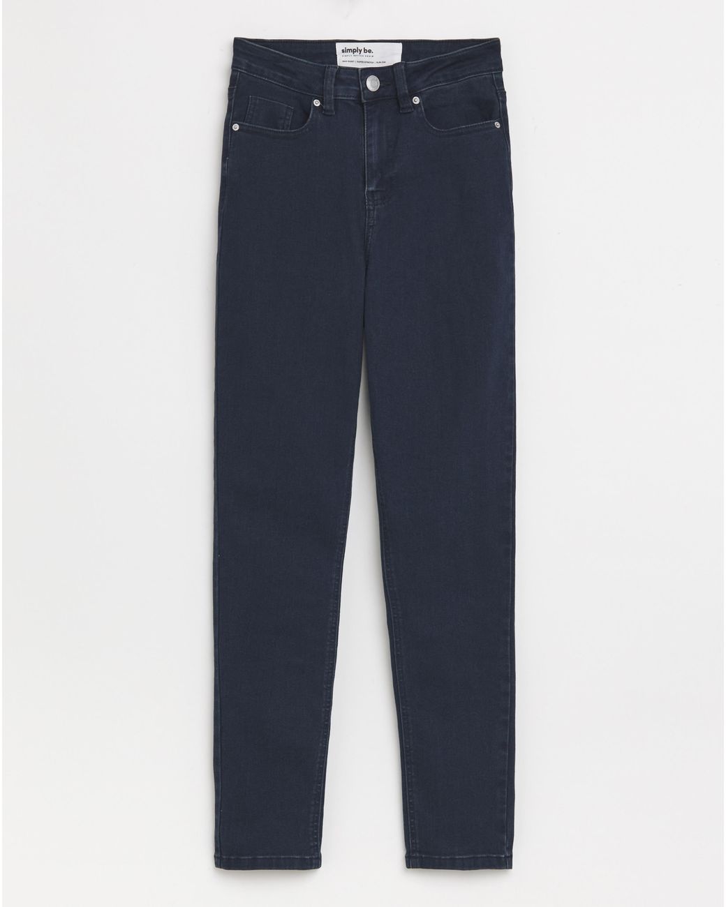 Simply Be Blue Slim Highwaist Super Stretch Jean