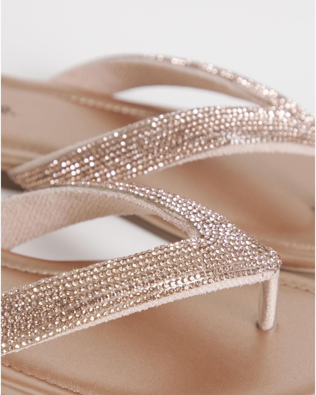 Simply Be Natural Flat Toe Post Sandals Wide Fit