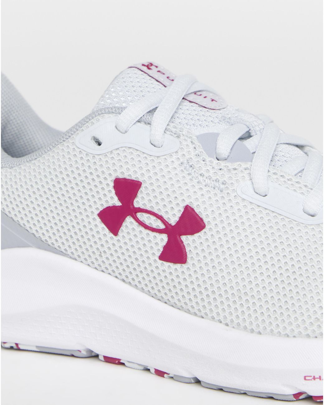 Under Armour White Charged Pursuit Trainers