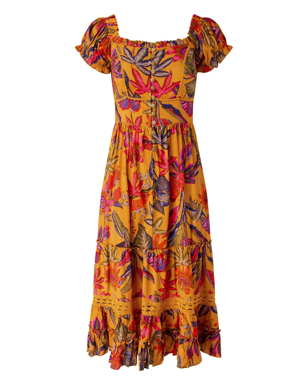 Joe Browns Yellow Amelia Printed Dress