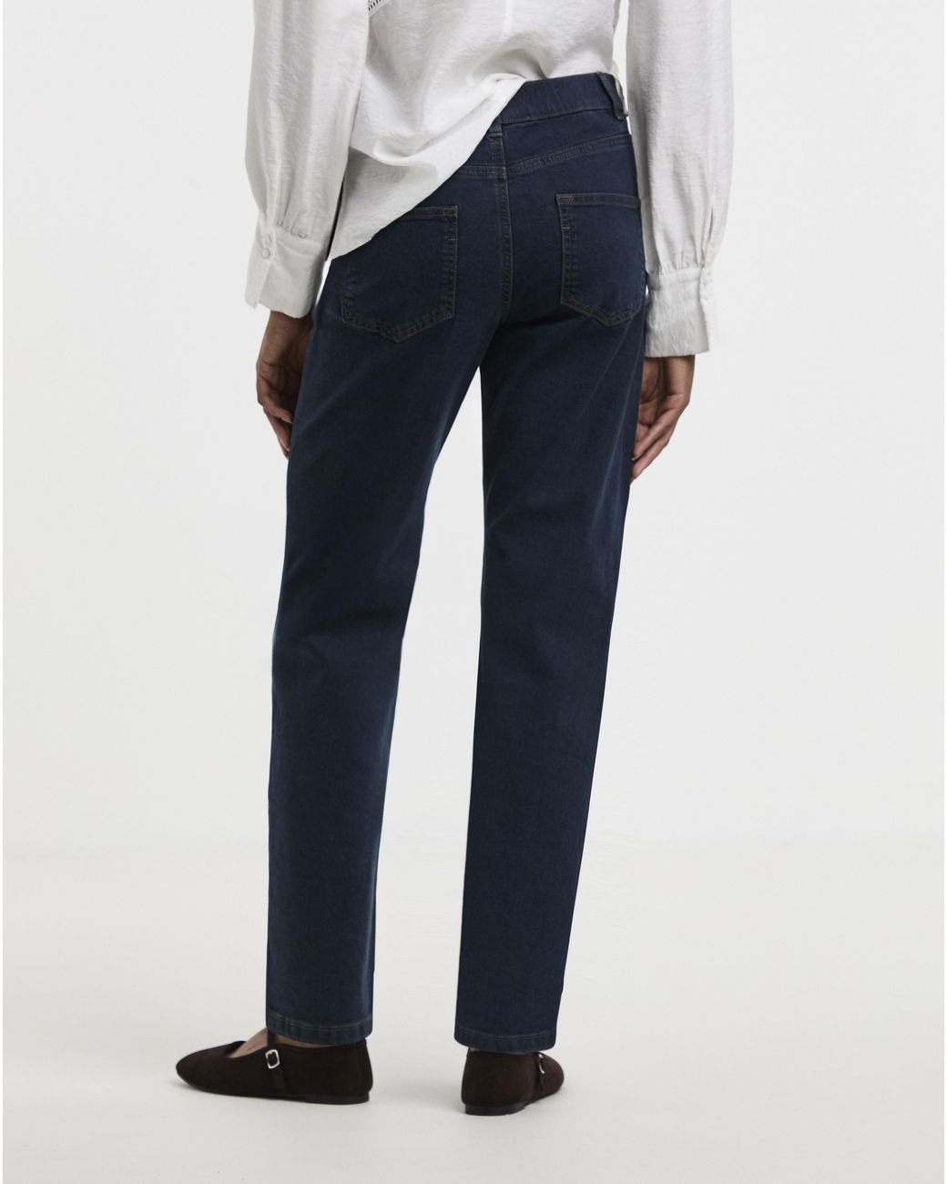 Simply Be White 24/7 Straight Leg Jeans