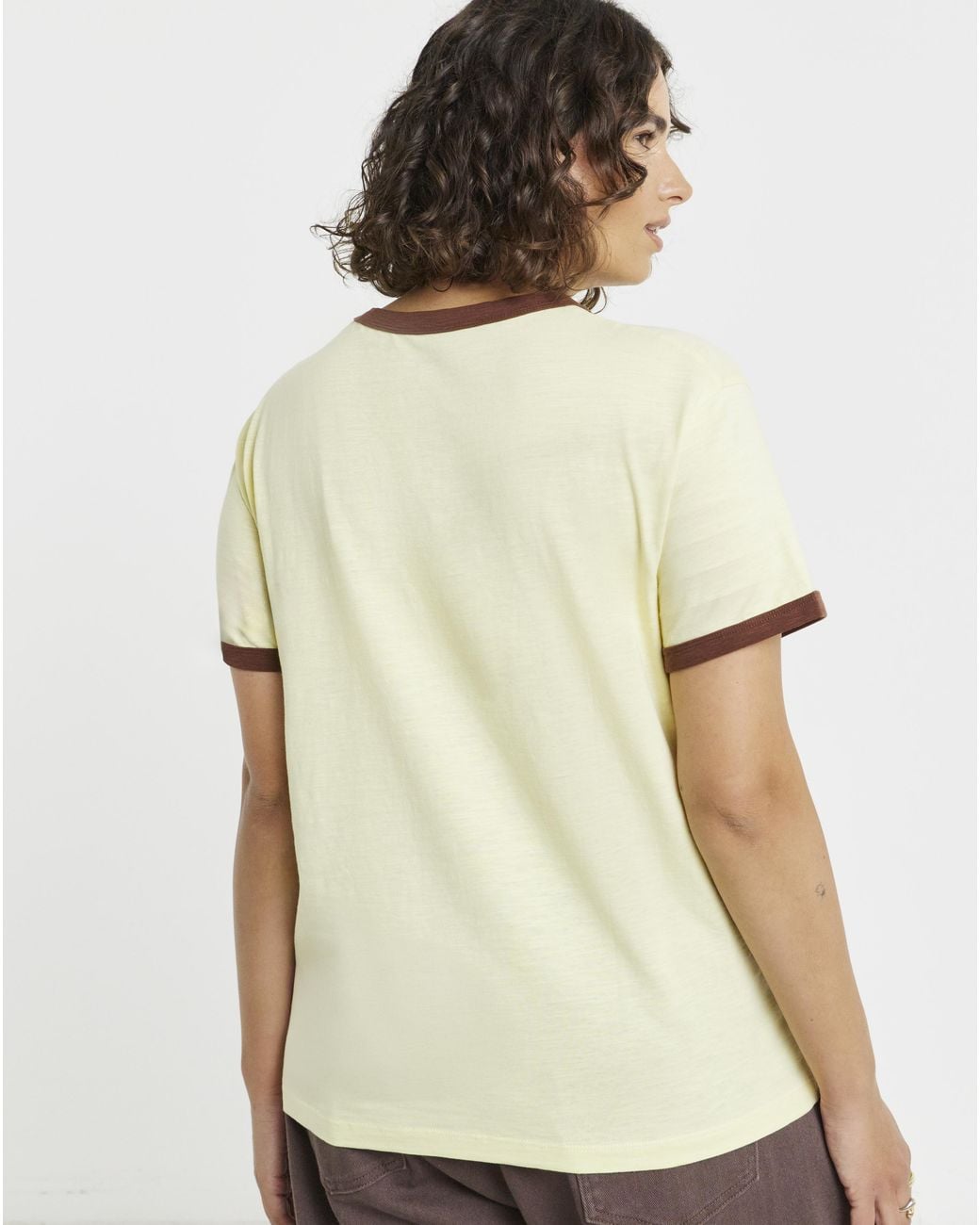Simply Be Natural Slogan Ringer Tee