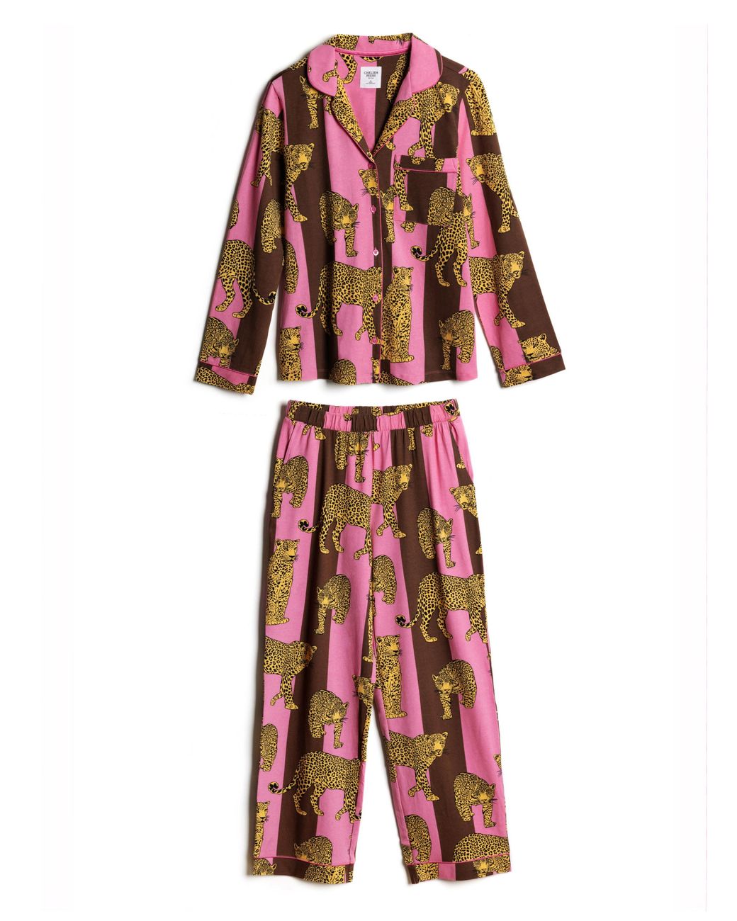 Chelsea Peers Pink Classic Long Button Up Set