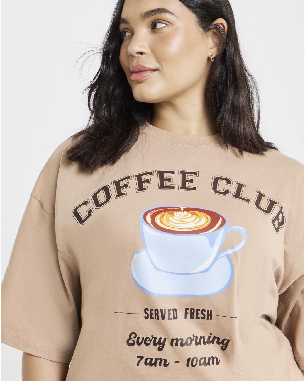 Pretty Secrets Natural Coffee Club Pyjama Set
