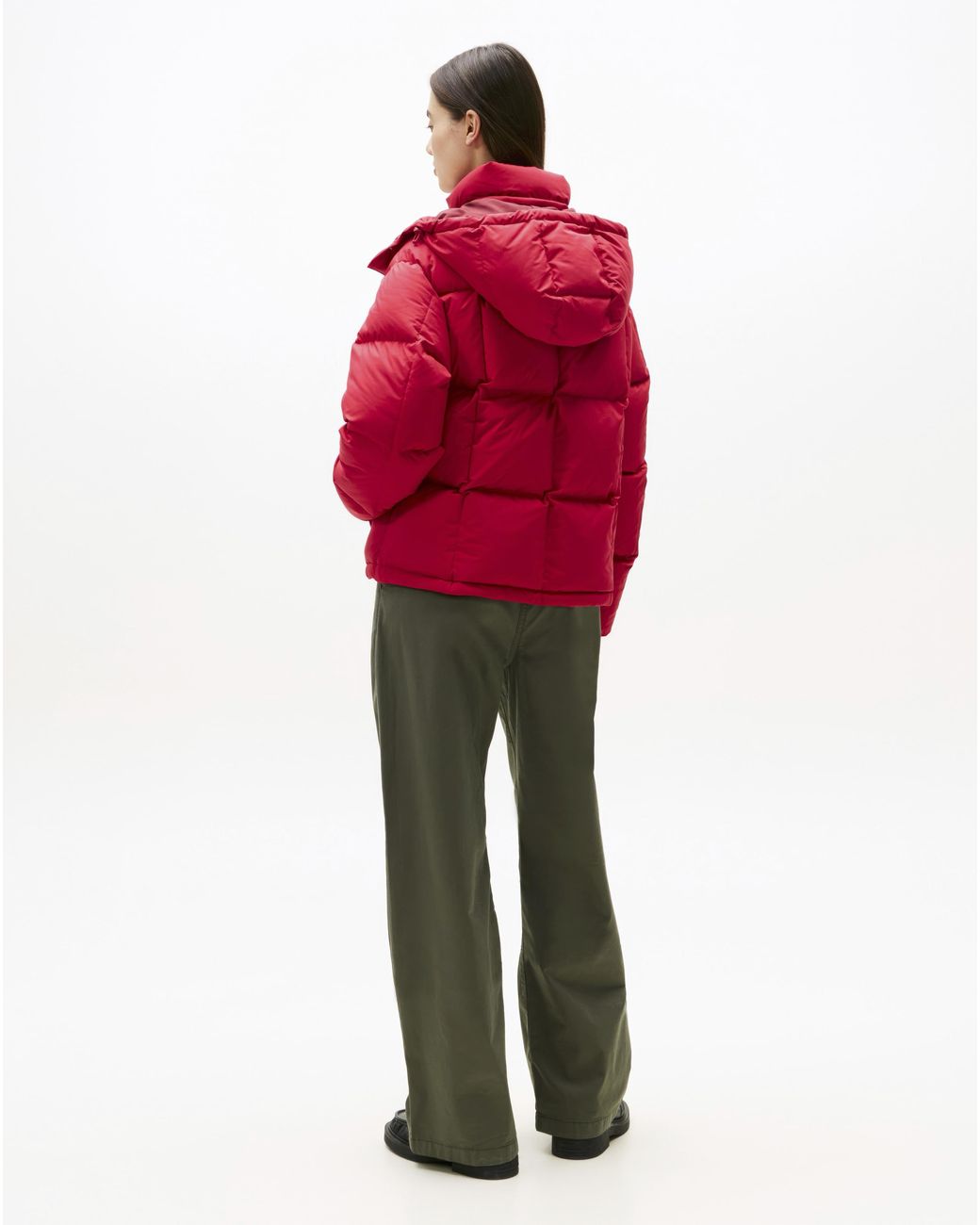 Tommy Hilfiger Red Alaska Grid Down Jacket
