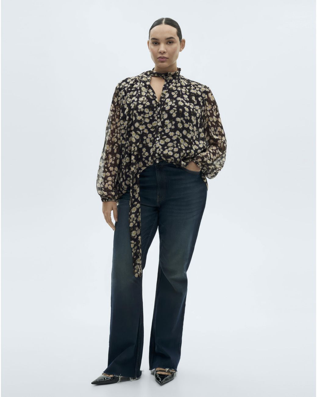 Mango Black Blouse Belle