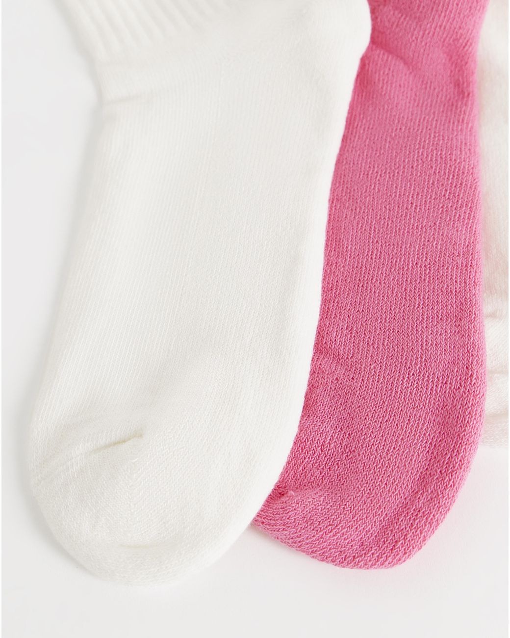 Adidas Pink 3 Pack Logo Crew Socks