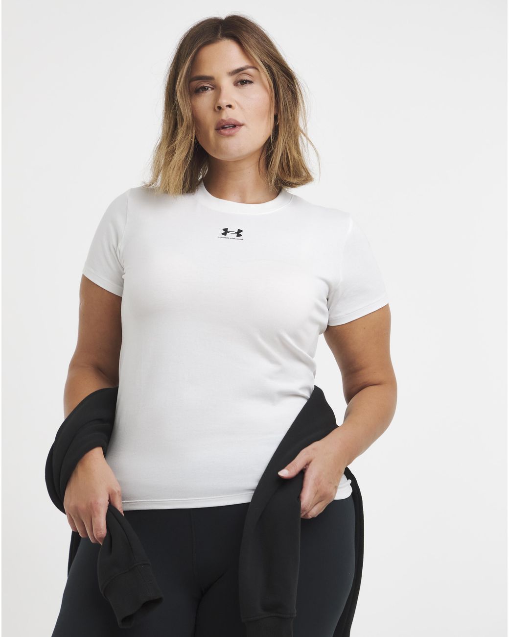 Under Armour White Rival Core T-Shirt