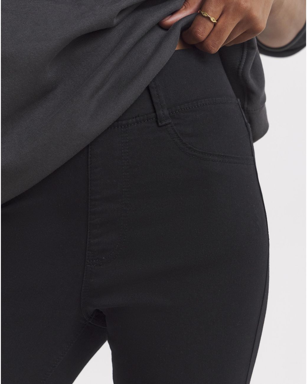 Simply Be White Skinny Pull On Jeggings