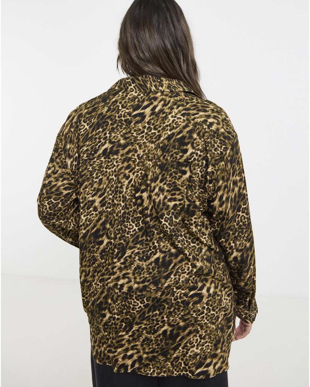 Simply Be Brown Viscose Printed Shirt