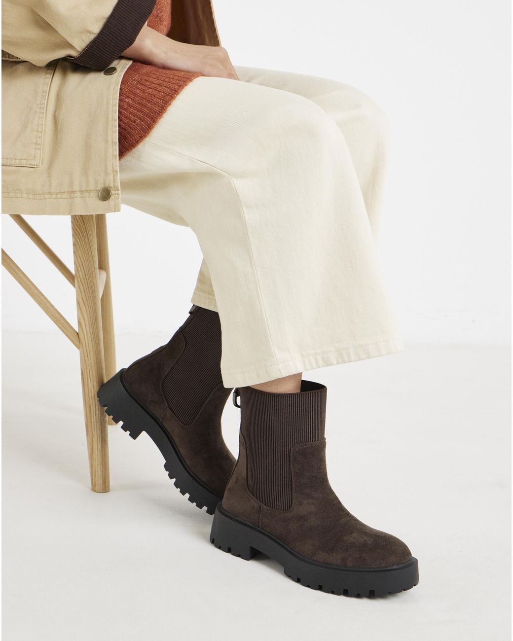 Simply Be Natural Chunky Chelsea Boot Wide