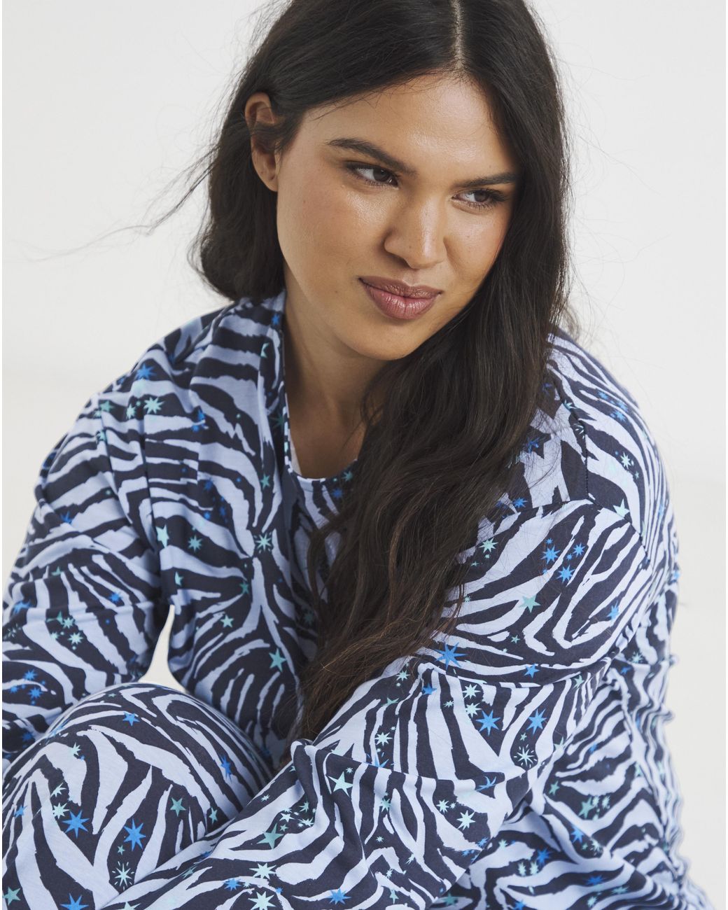 Simply Be Blue Value Long Sleeve Pj Set