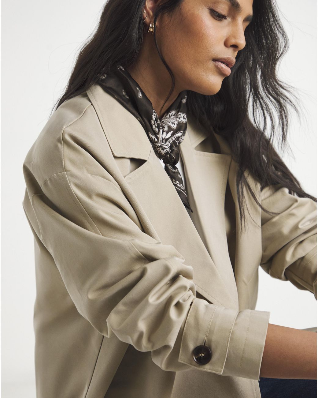Simply Be Natural Blouson Sleeve Trench