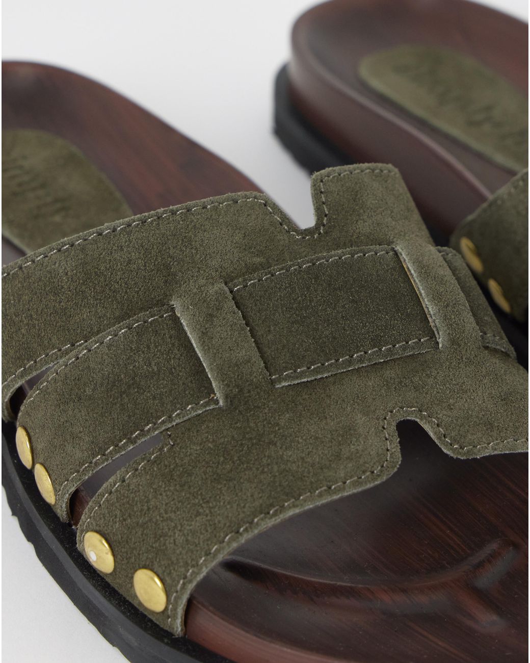 Simply Be Natural Wood Effect Footbed Sandals Wide Fit