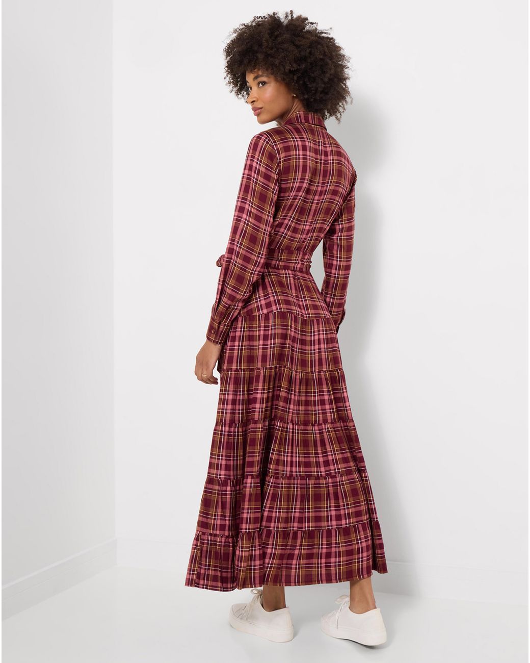 Joe Browns Red Petite Check Maxi Dress