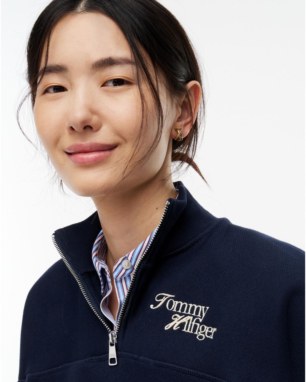 Tommy Hilfiger Blue Half Zip Jumper