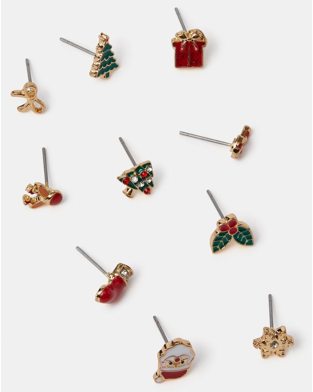 Accessorize Red Christmas Stud Earrings