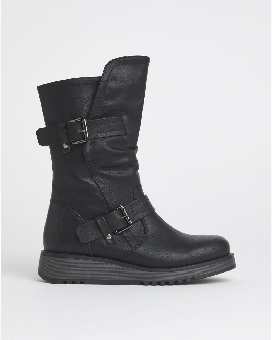 Heavenly Feet Blue Hannah Boots Wide Fit