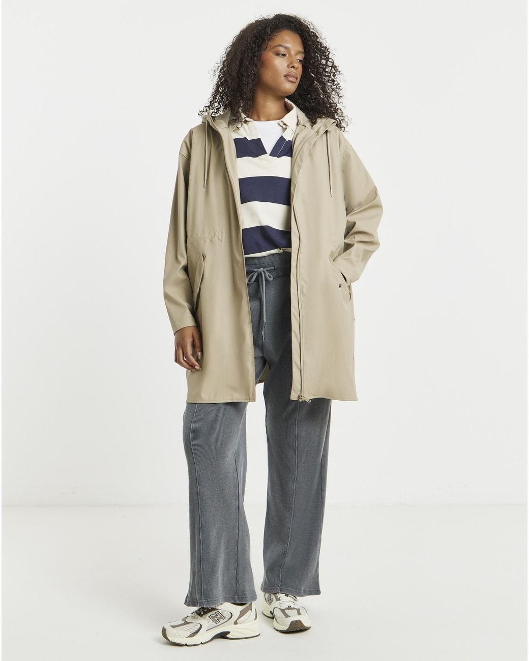 Simply Be Natural Longline Coated Raincoat