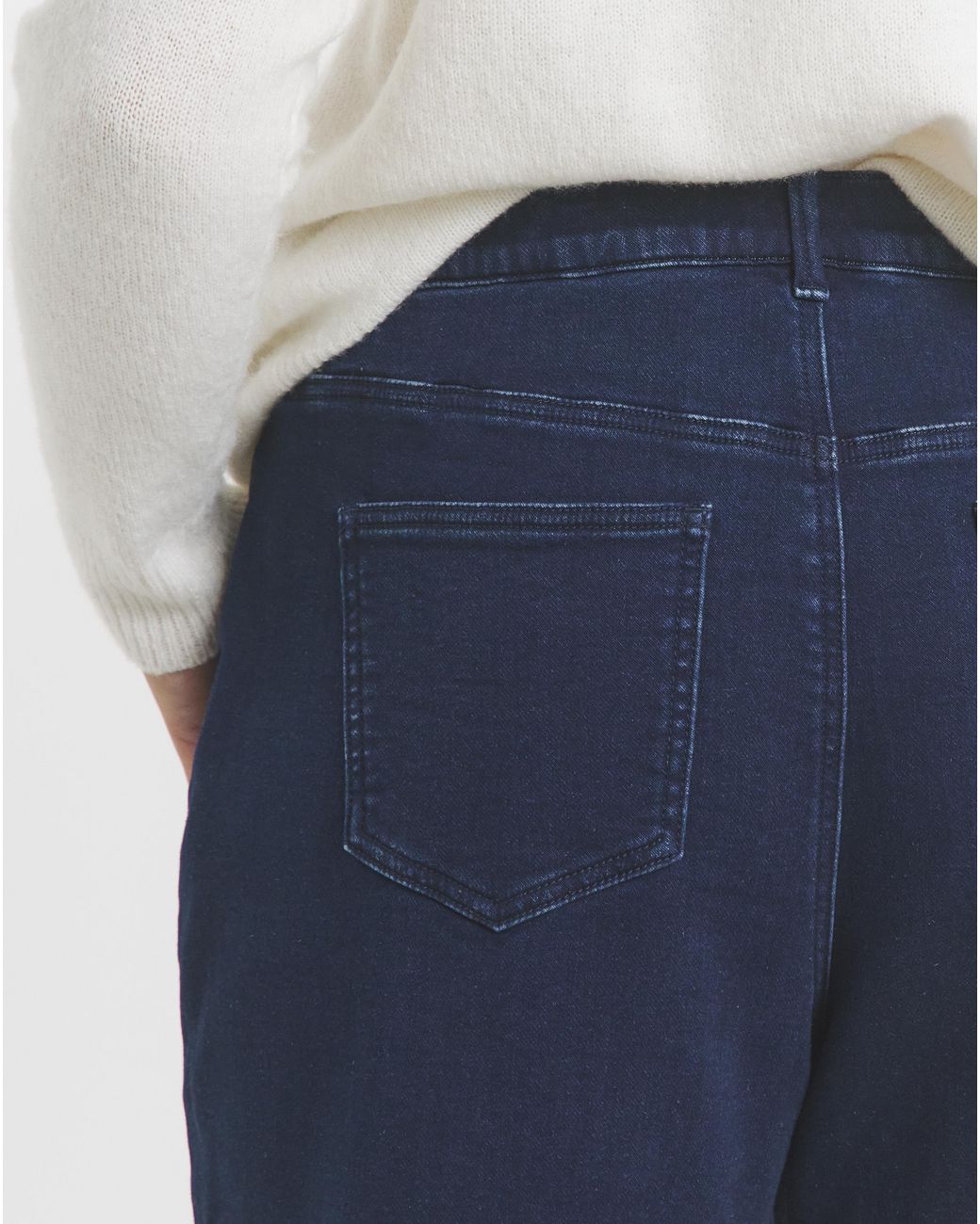 Simply Be Blue Fleece Lined Cosy Wide Leg Jeans