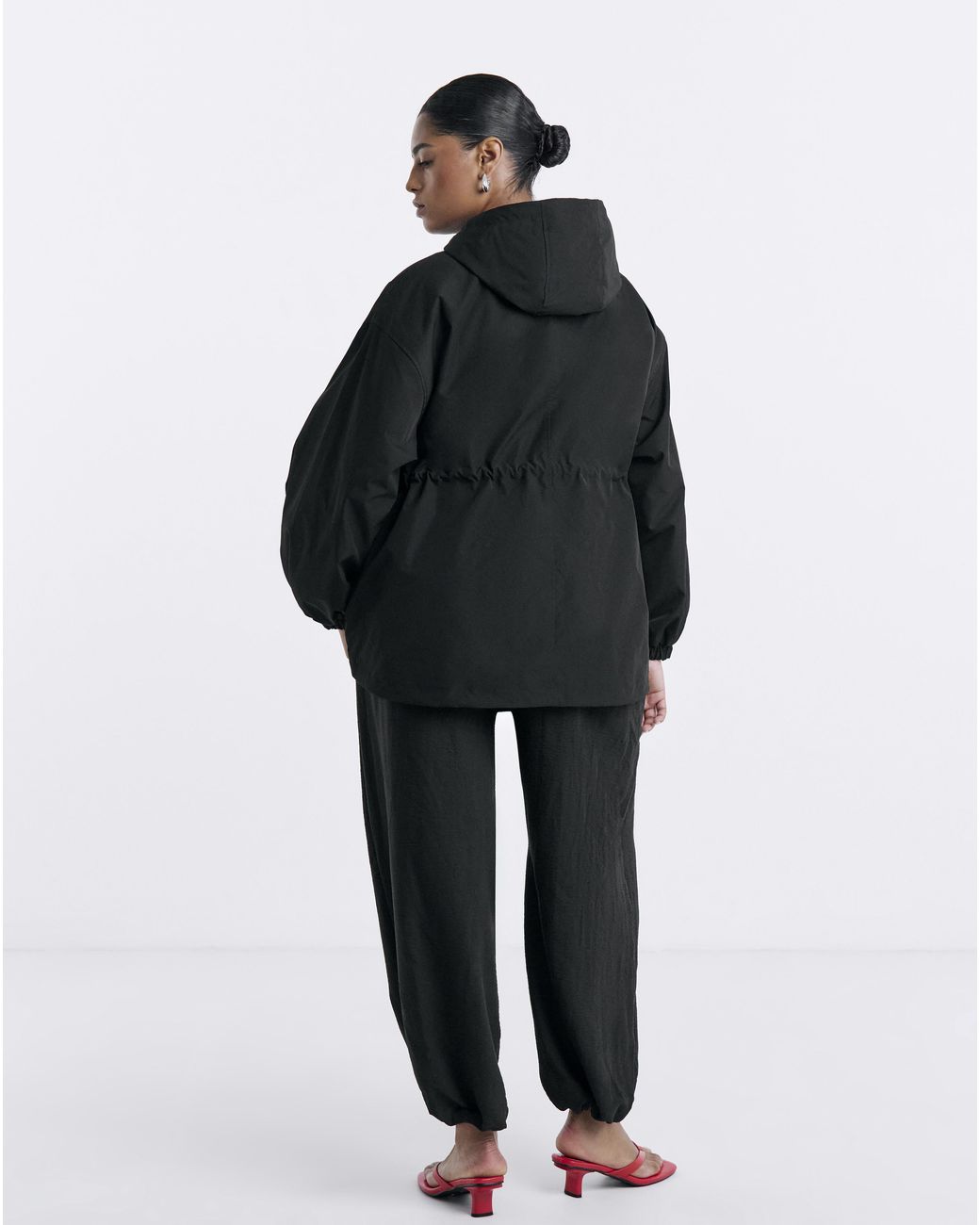 Simply Be Blue Hooded Swing Parka Jacket