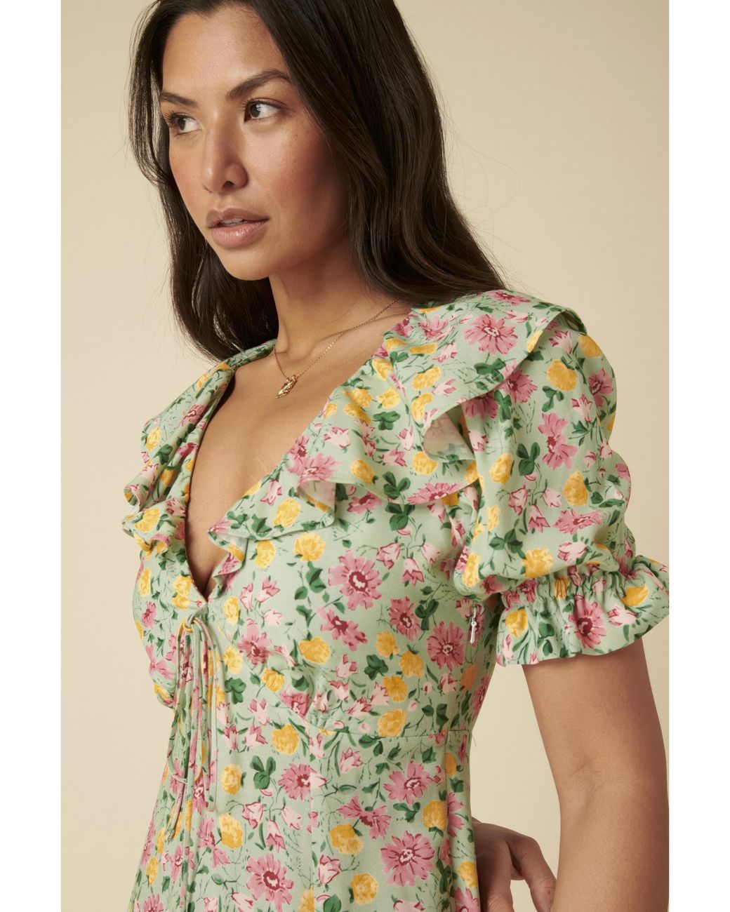 Nobody's Child Natural Caitlin Midi Dress