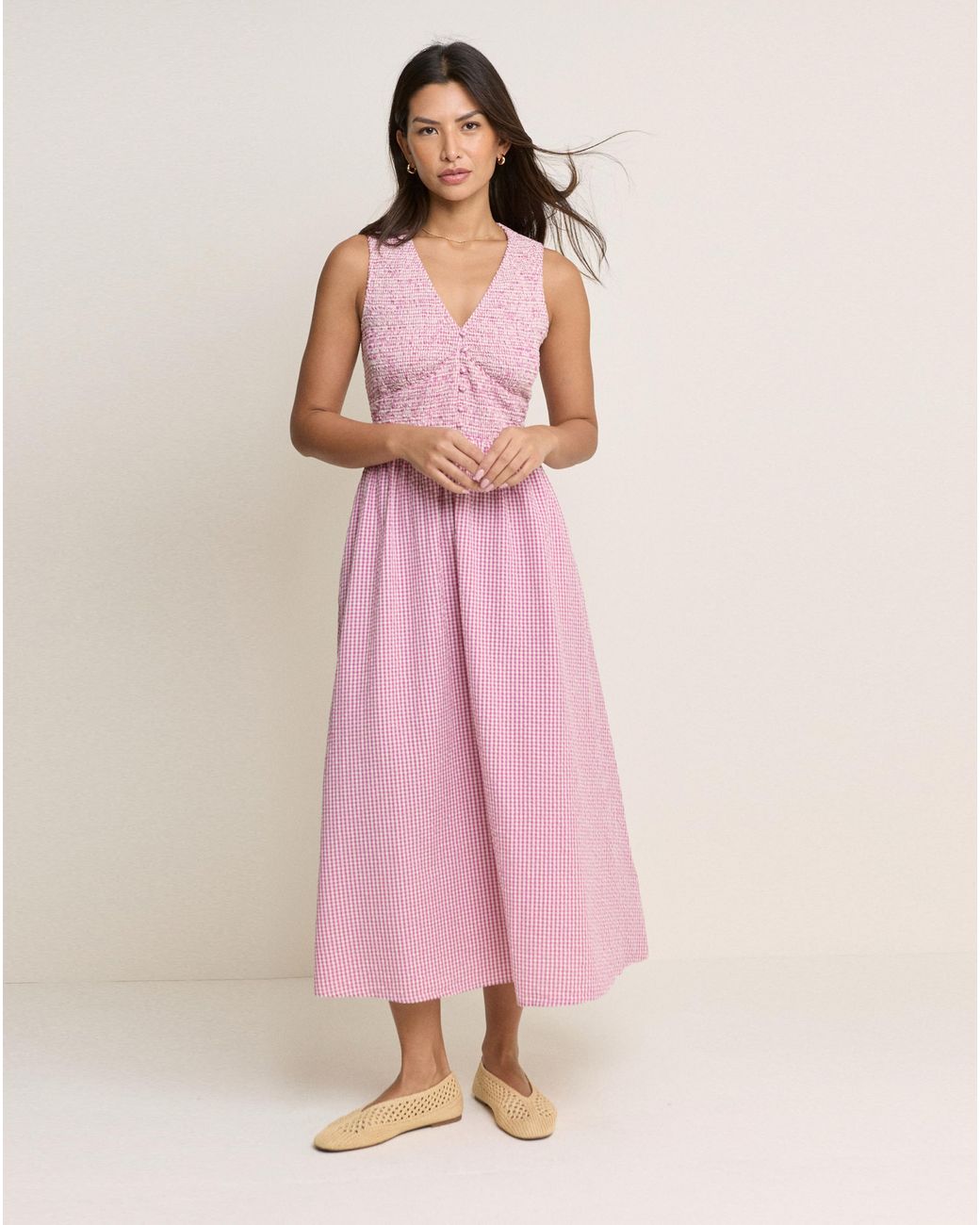 Nobody's Child Pink Sleeveless Eliza Midi Dre