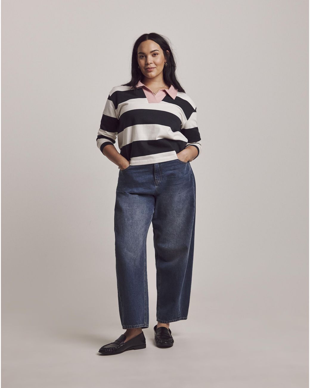 Julipa Blue Petite Contrast Rugby Shirt