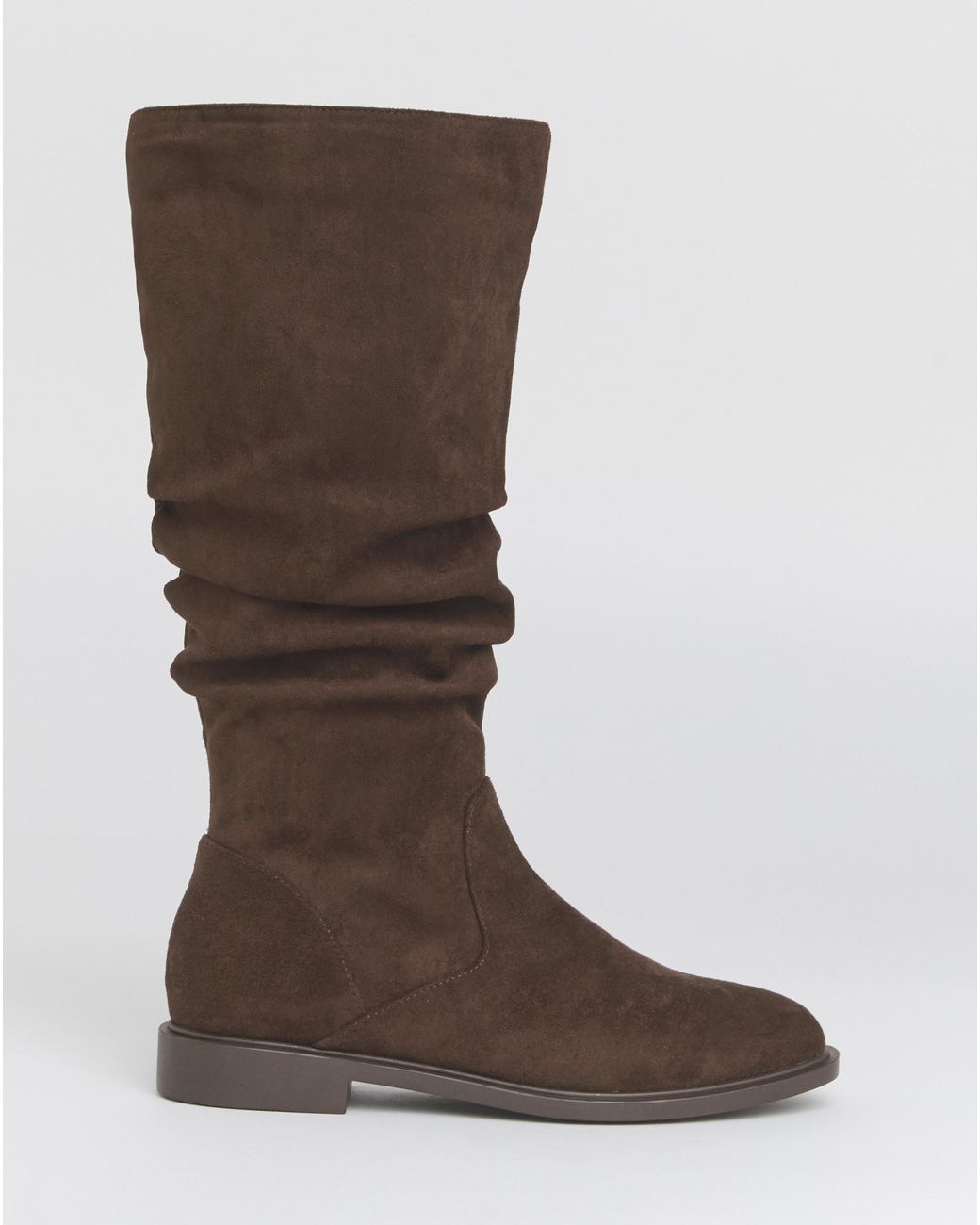 JD Williams Blue Knee High Ruched Boot E Std