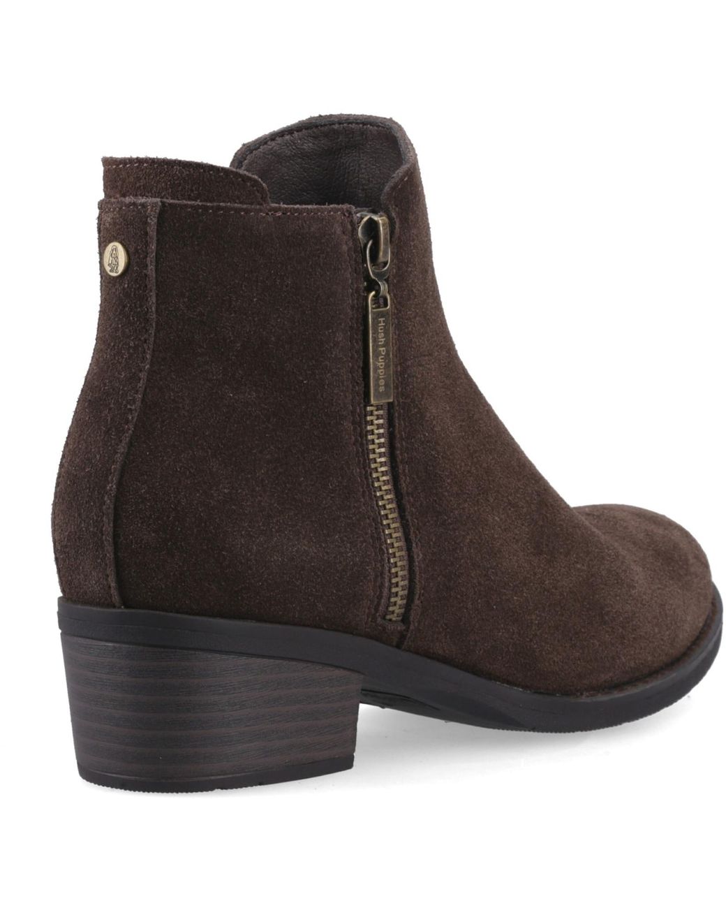 Hush Puppies Brown Ingrid Zip Boot