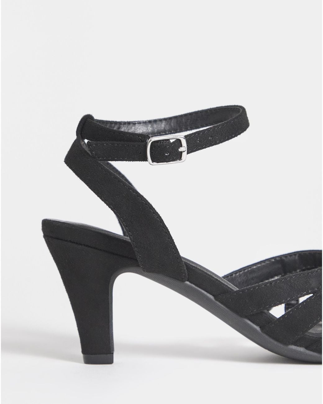 JD Williams Green Round Toe Caged Heels Extra Wide