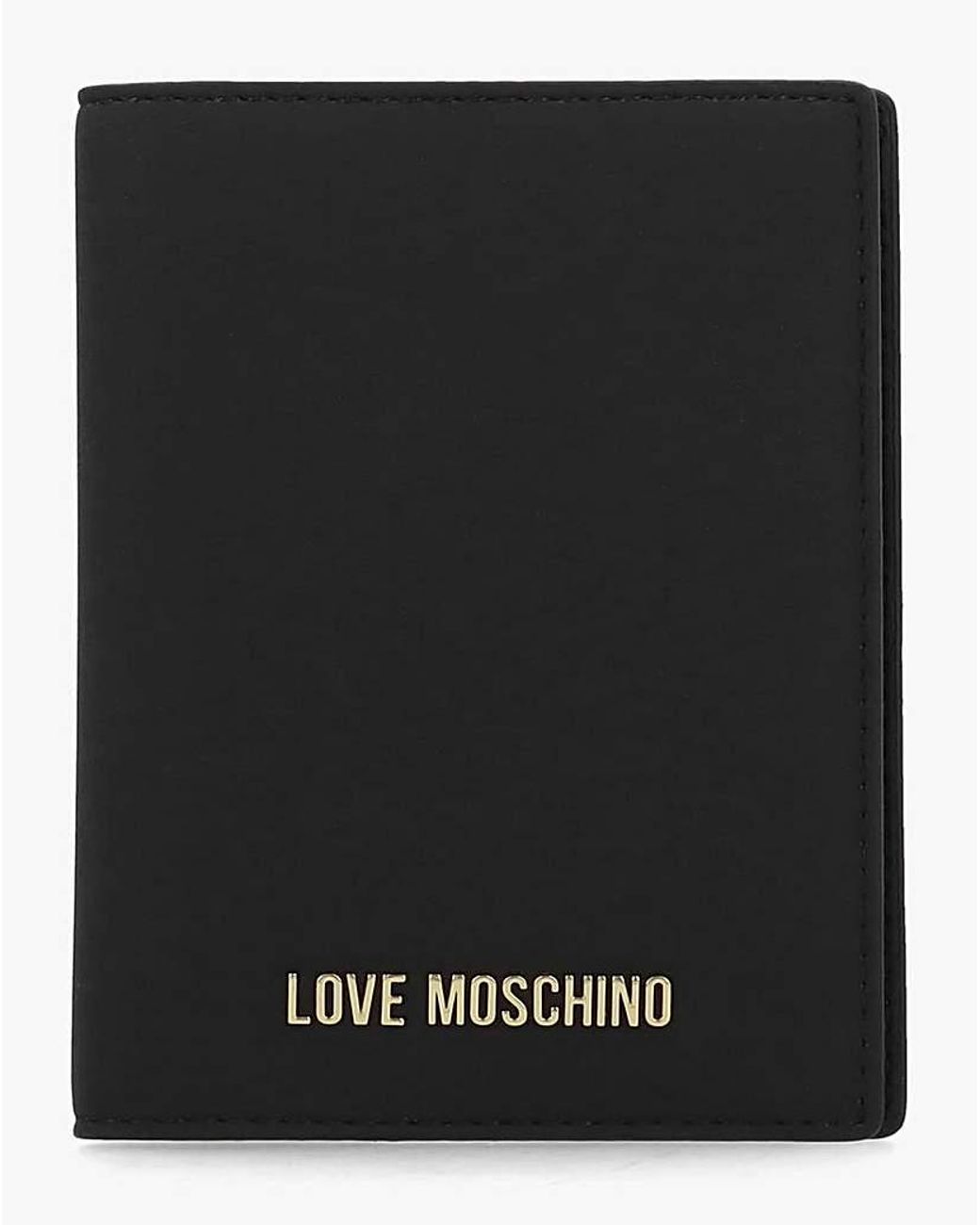 Love Moschino Black Logo Passport Cover