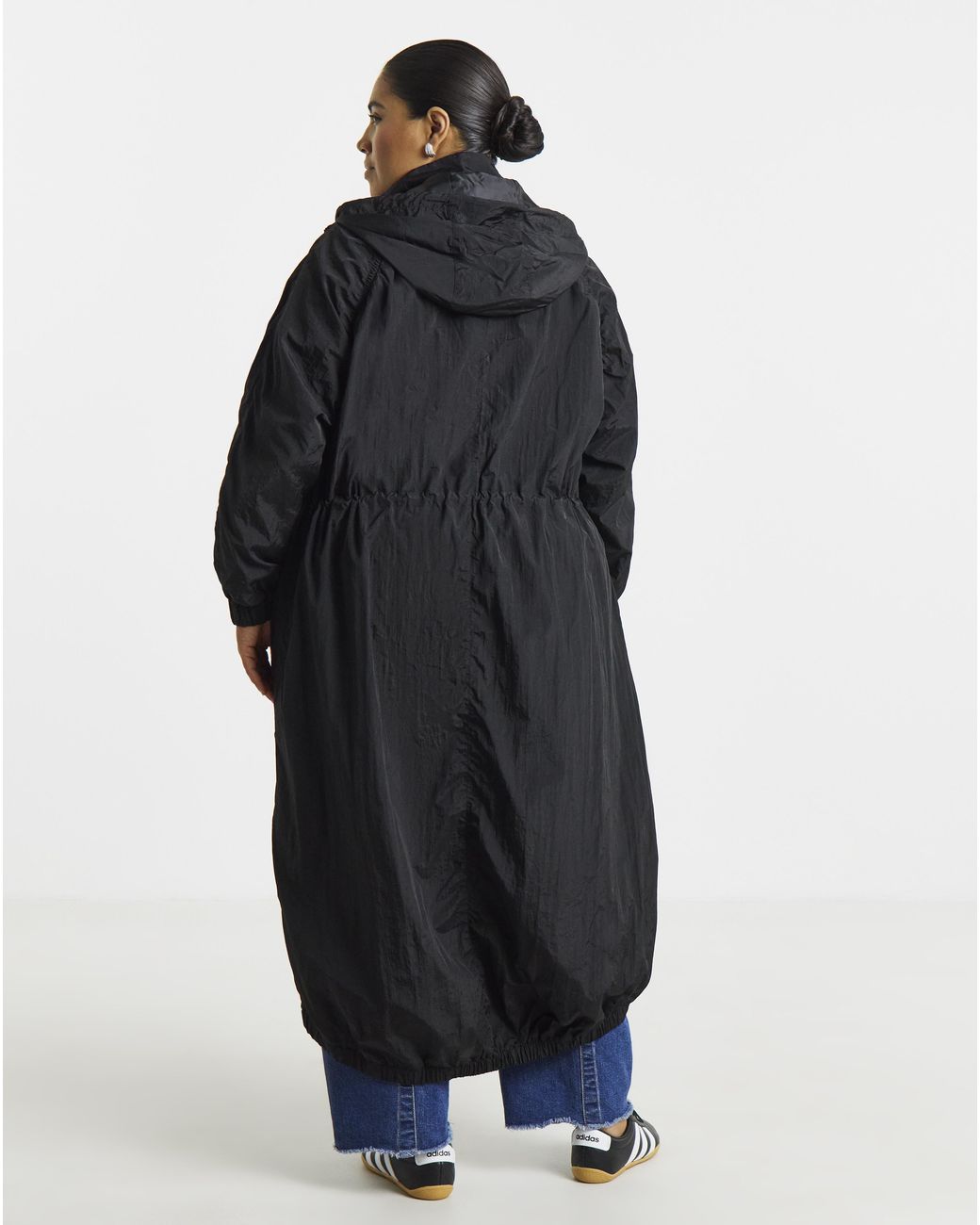 Simply Be Blue Pocket Detail Parachute Parka