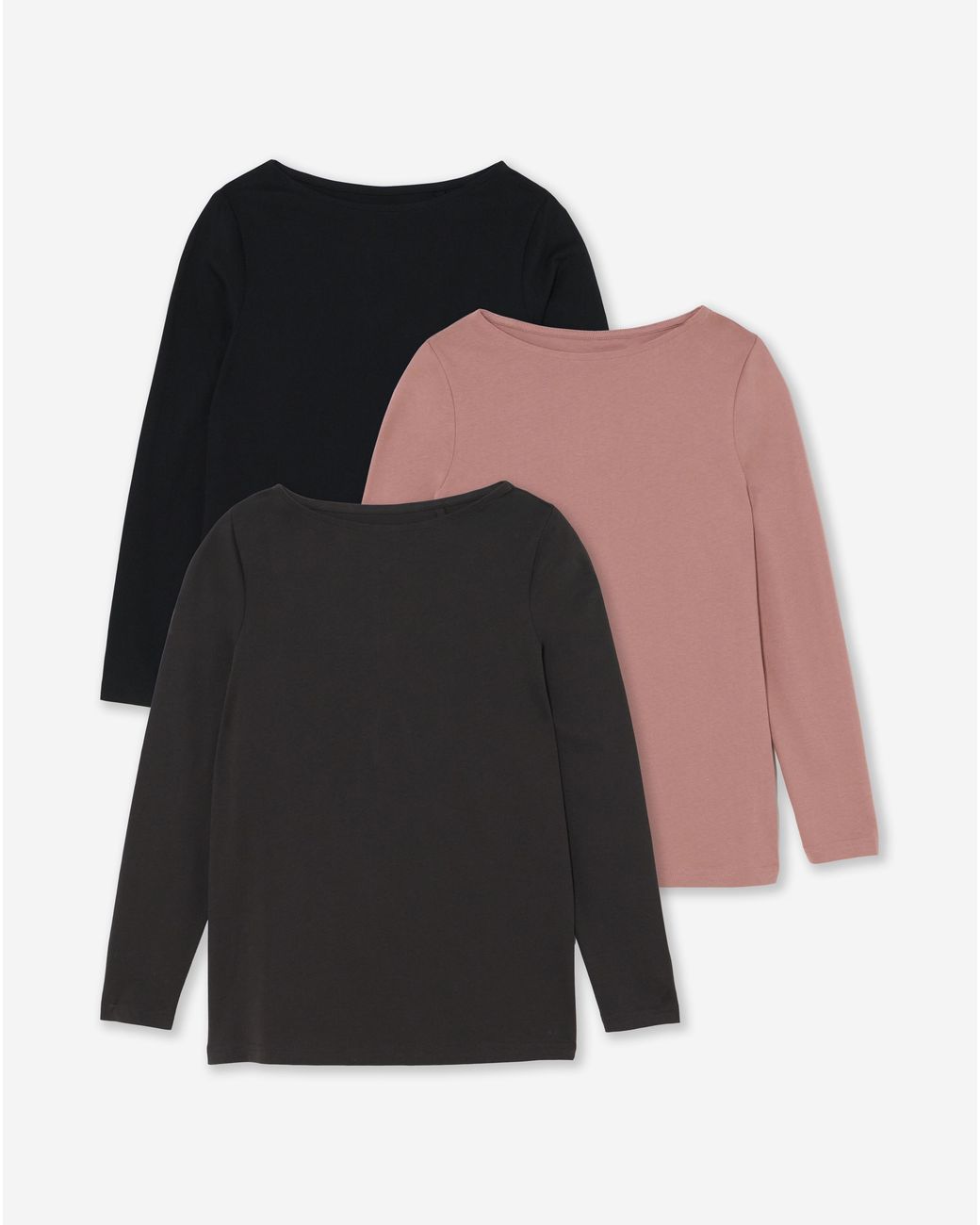 Simply Be Pink 3 Pack Slash Neck Tops