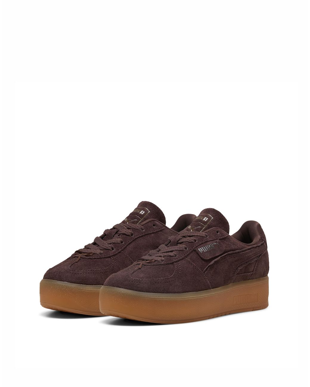 PUMA Brown Palermo Elevata Suede Trainers
