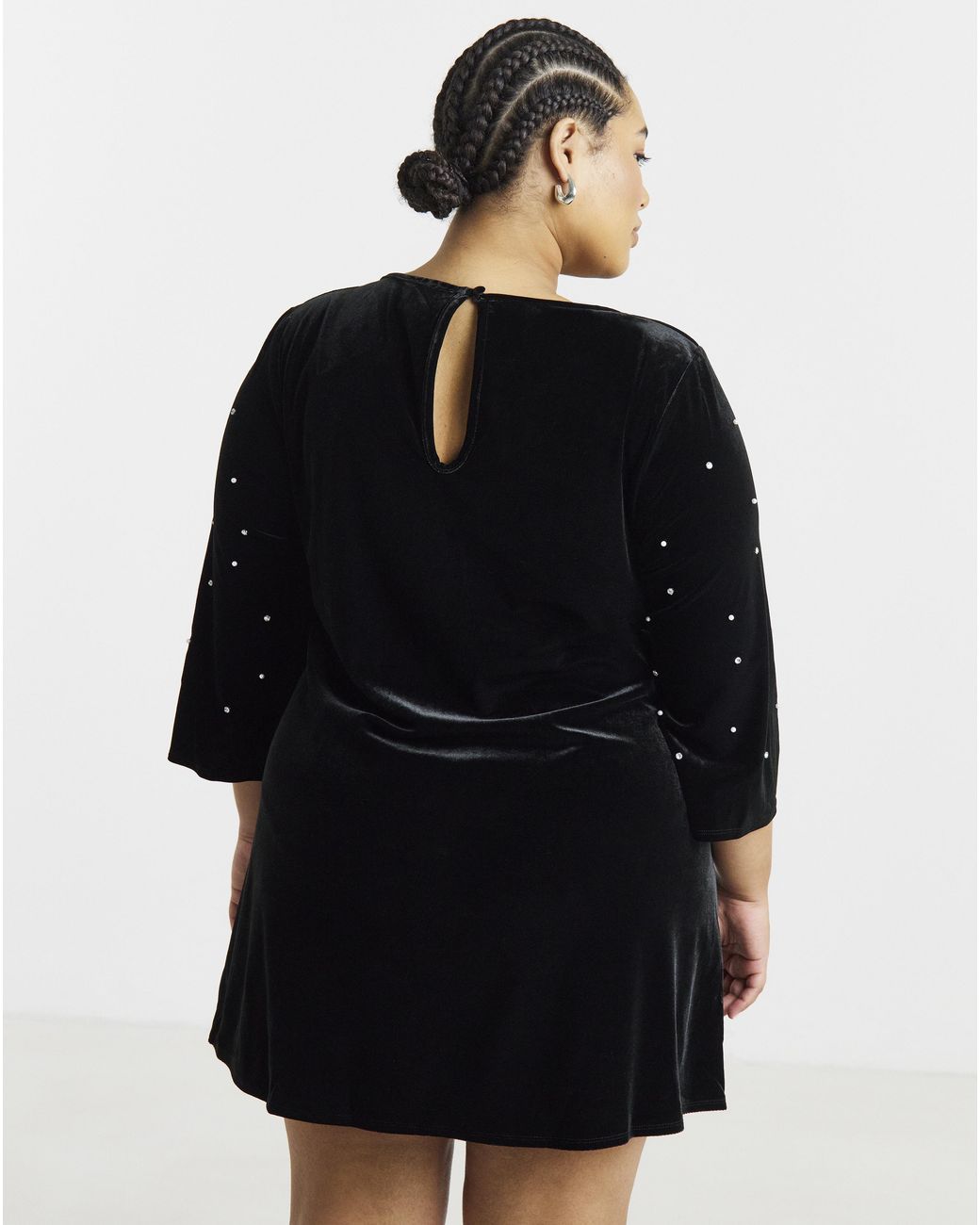 Joanna Hope Black Embellished Shift Dress