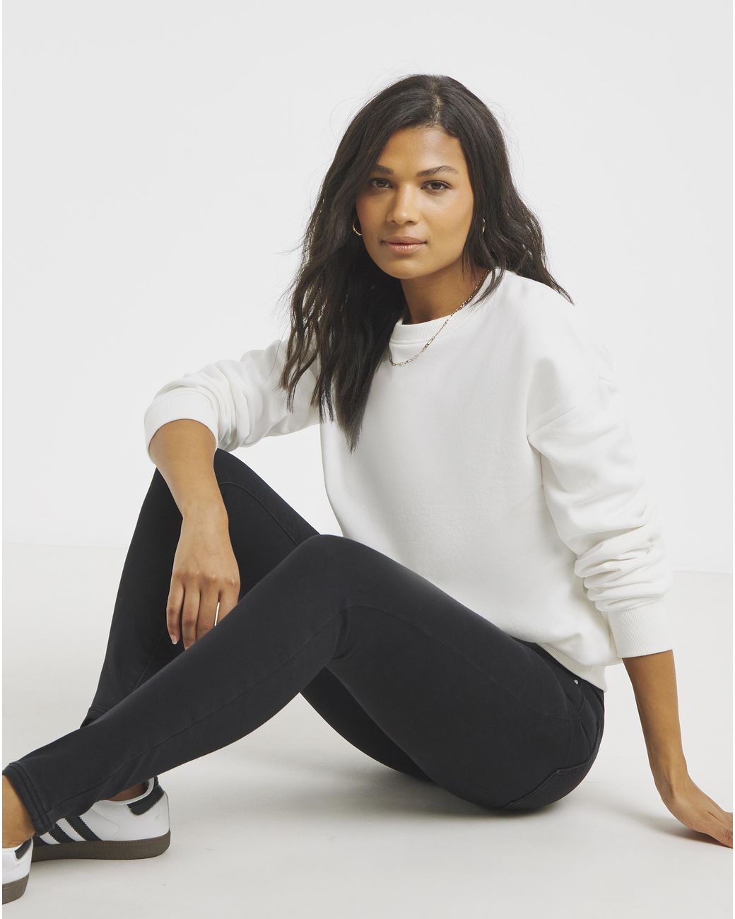 Simply Be White Fleece Lined Cosy Skinny Jeans