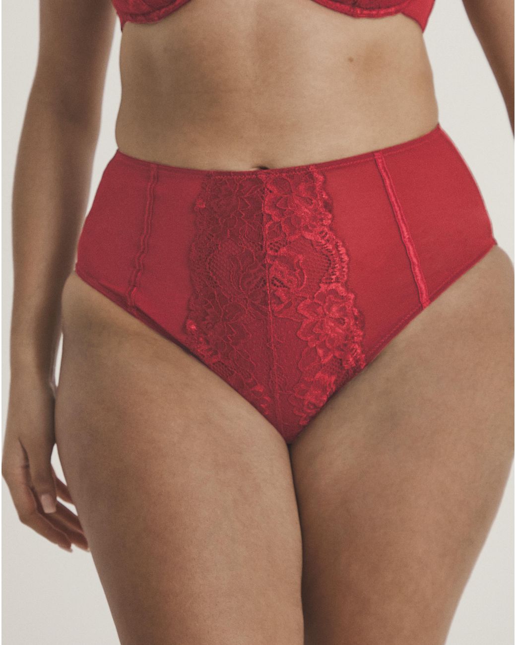 Pretty Secrets Red Lace Full Brief Knickers