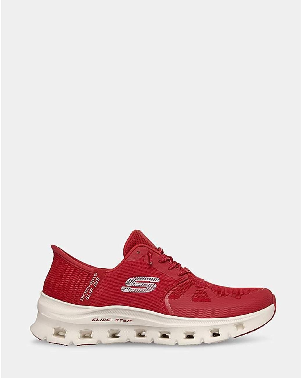 Skechers Red Slip-Ins Glide Step Trainers